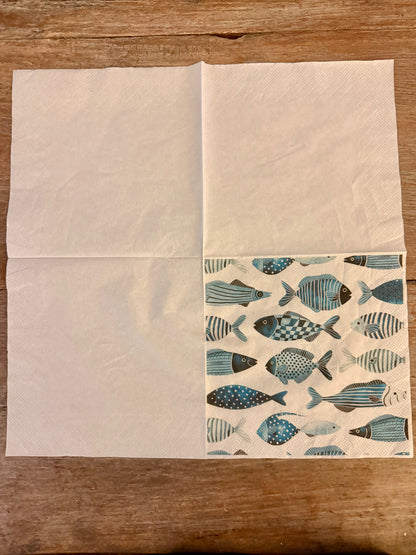 Napkin-Aqua Fish