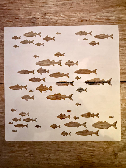 Stencil-Fish Swim