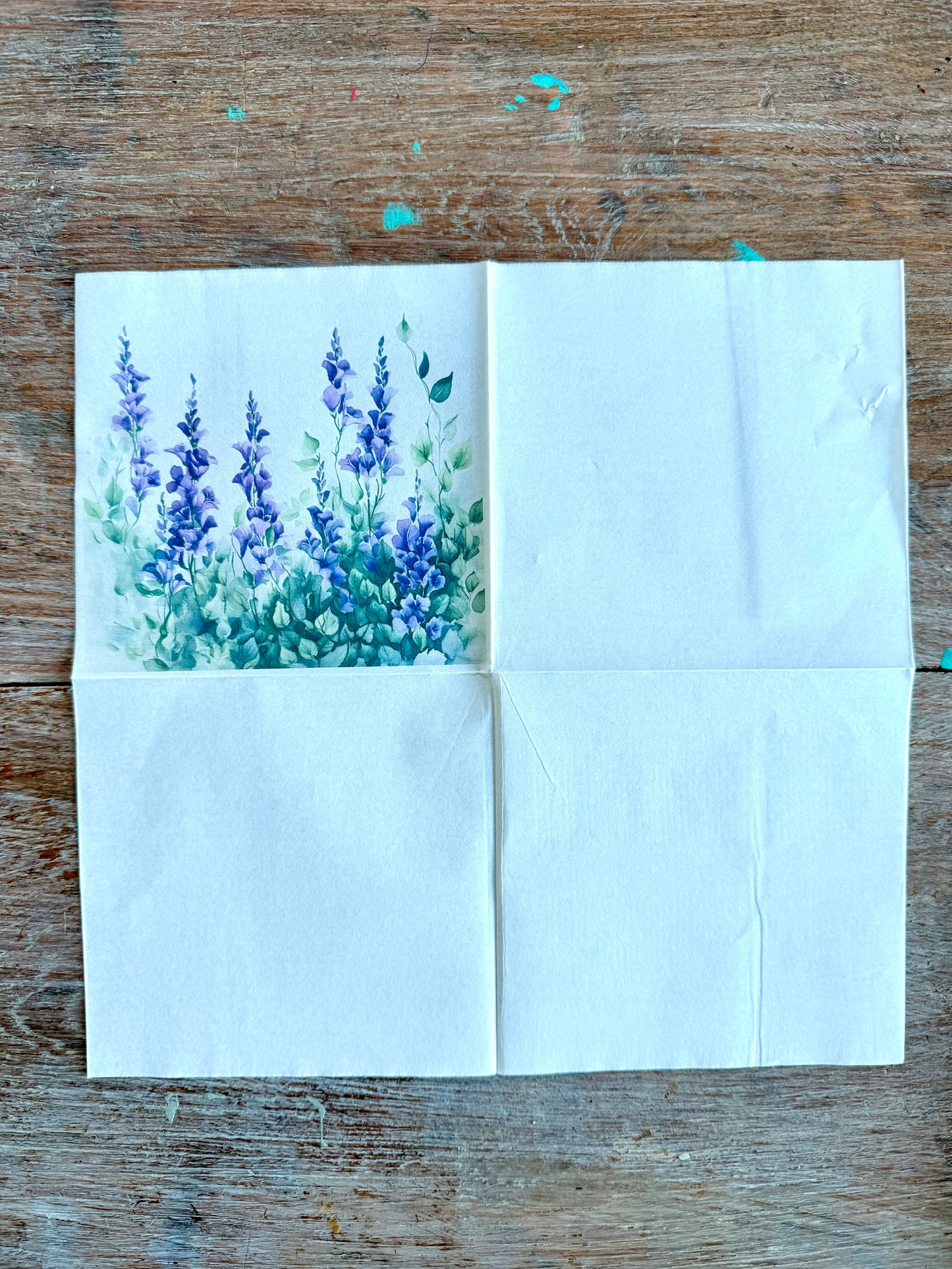 Napkin Tissue-Purple Flowing Florals