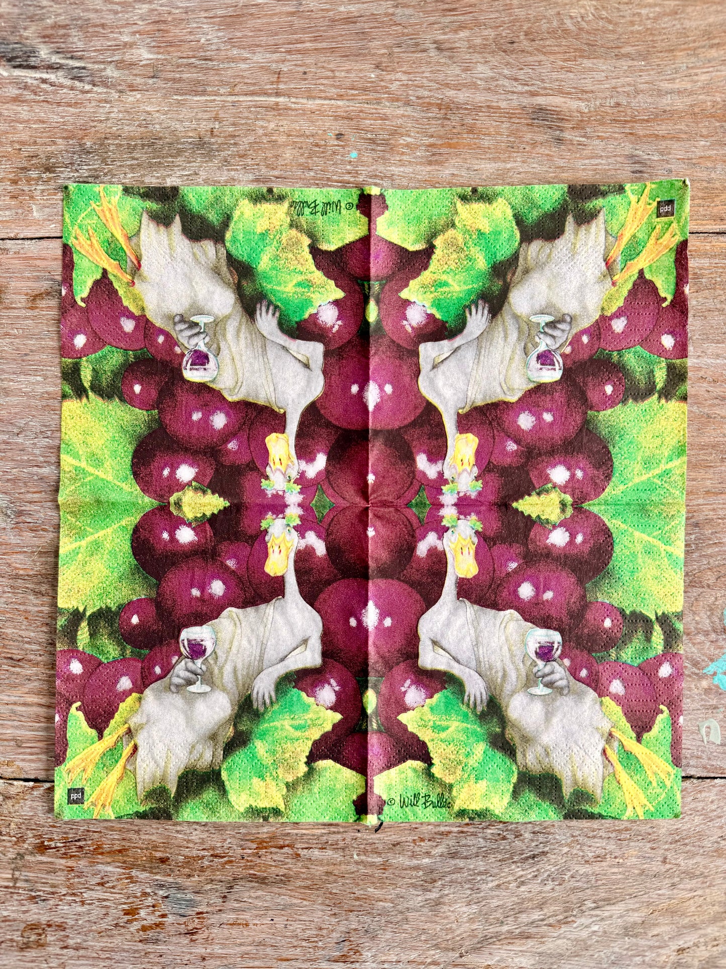 Designer Napkin-Grapes Duck