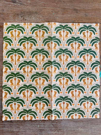 Napkin-Colonial Leopards & Palms-French Collection