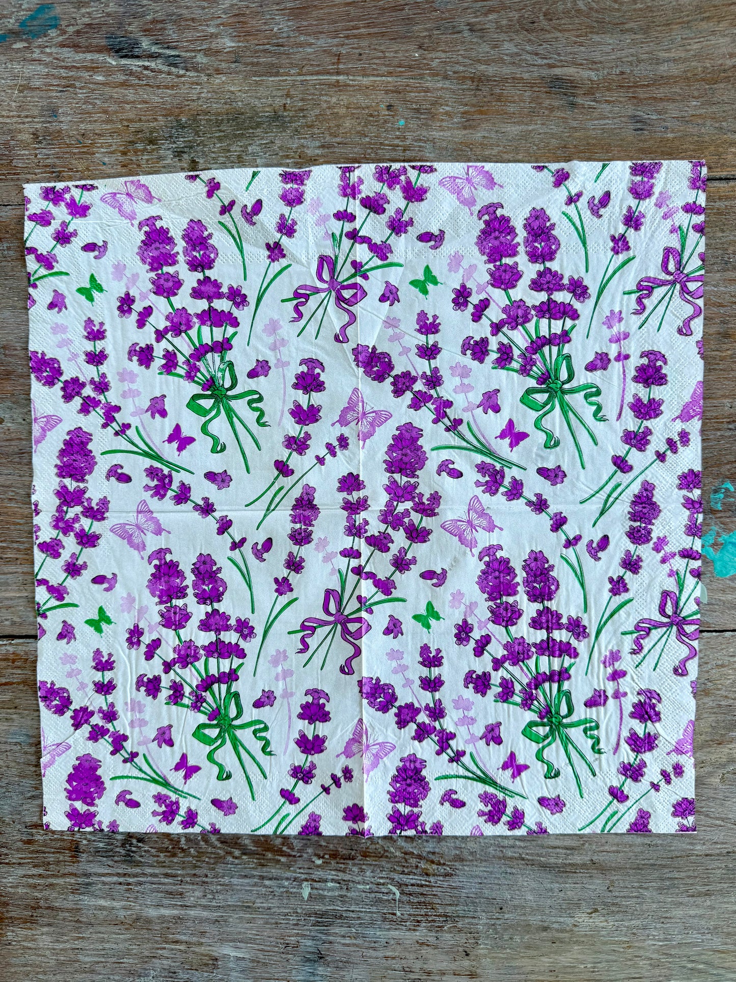 Napkin- Vibrant Lavender Bouquet