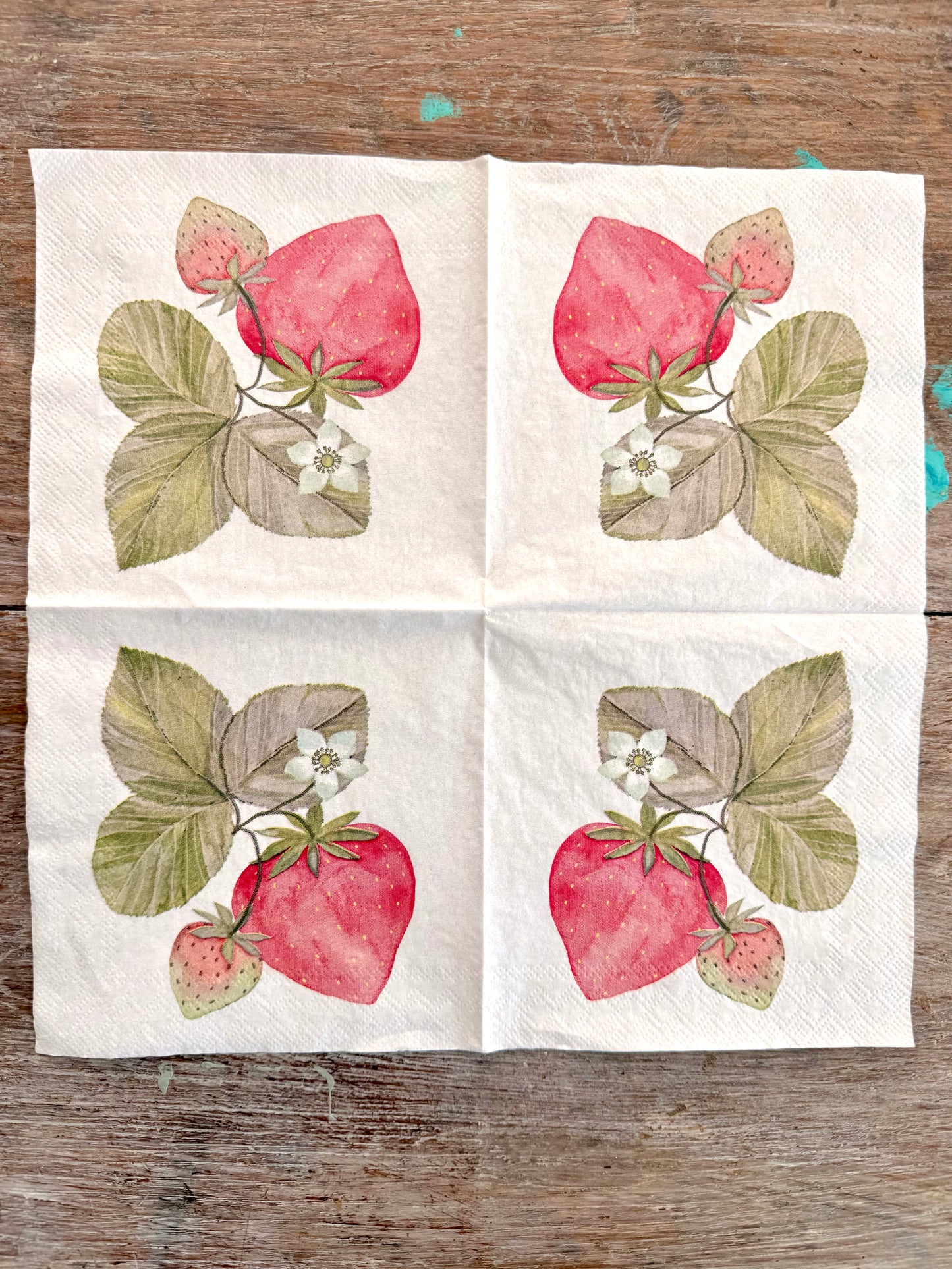 Napkin-Strawberries -French Collection