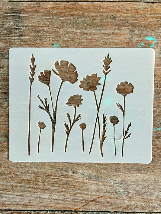 Stencil-Delicate Florals