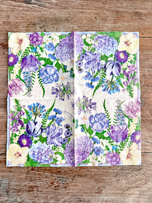 Designer Napkin-Shades of blue