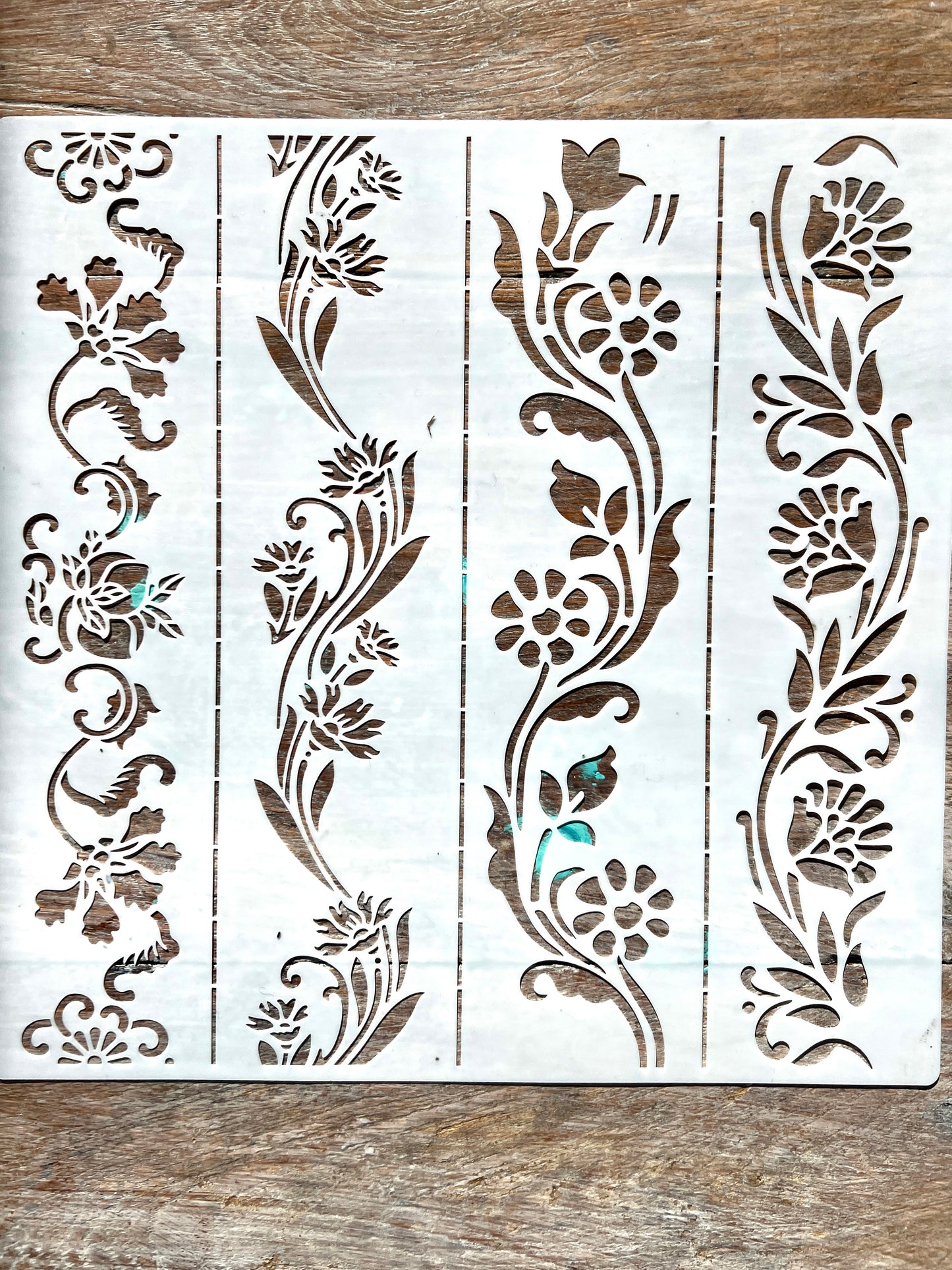 Stencil- Floral Borders-Lge
