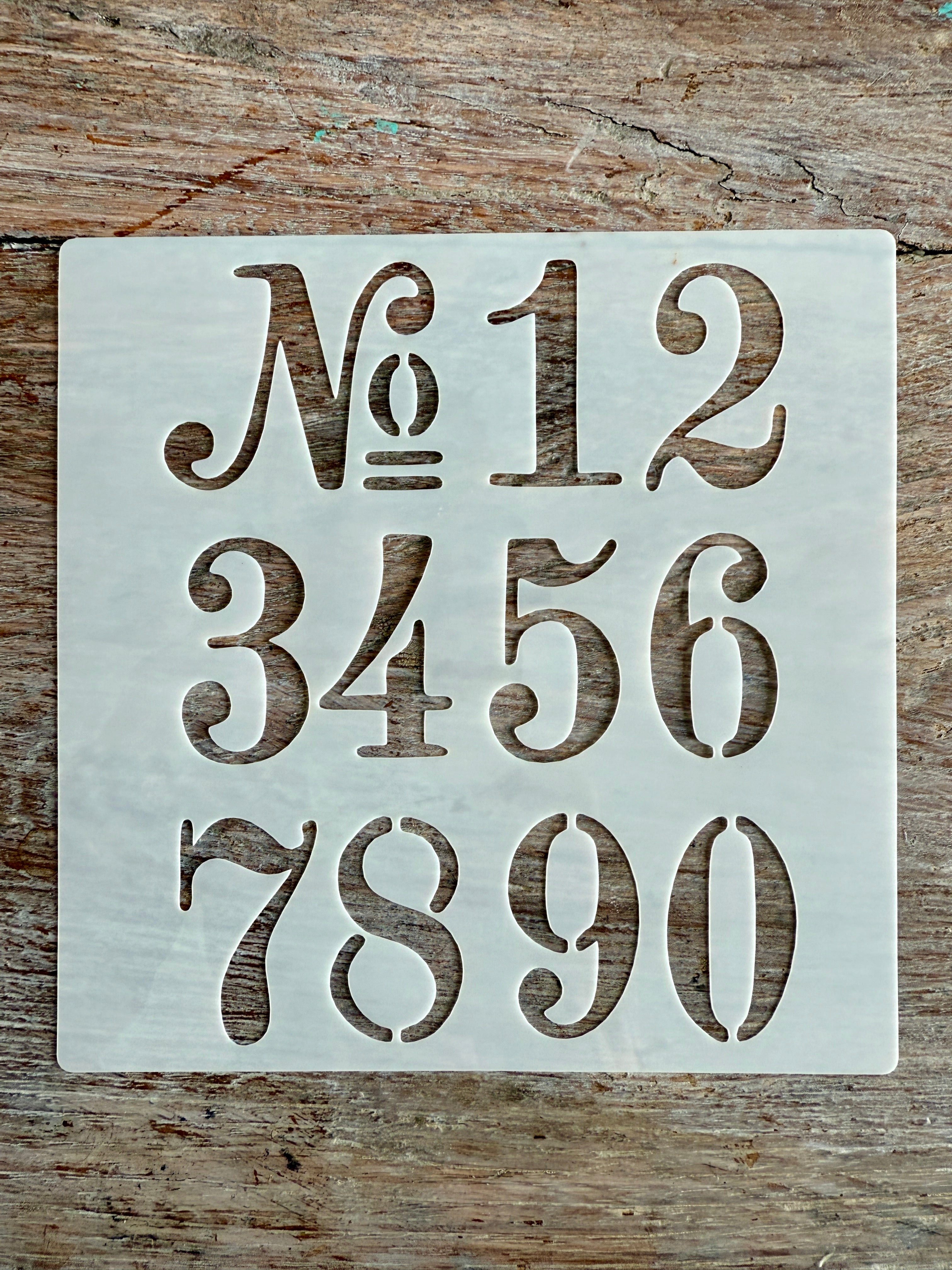 Numbers Rough Stencil Stencil-Stylish Numbers – Newton's Paints & Crafts NZ.