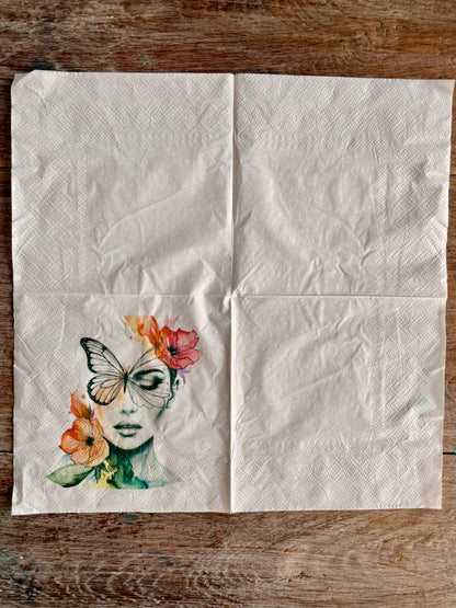 Designer Napkin-Madame Butterfly Bloom