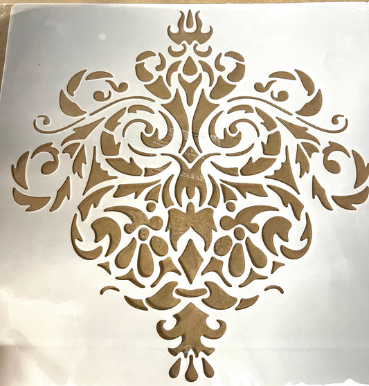 Stencil Large Damask Floral