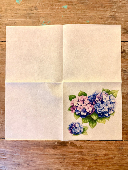 Linen tex Napkin- Vibrant Hydrangeas