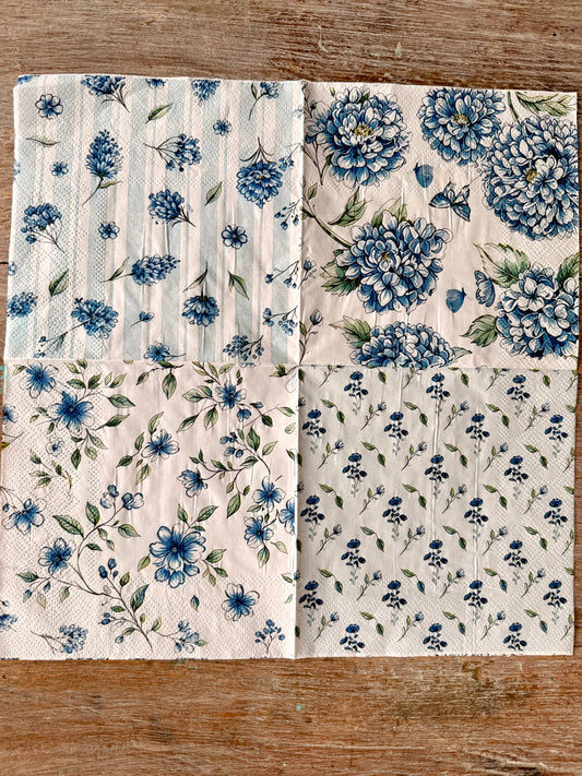 Napkin-Floral Blues