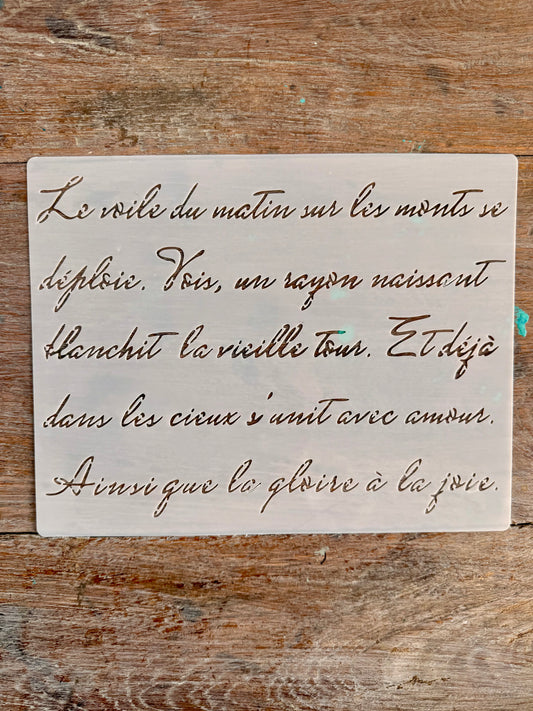 Stencil-French Script