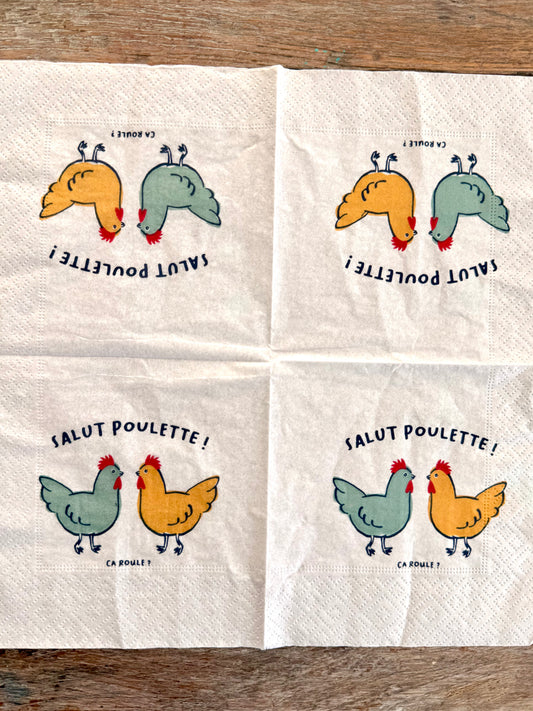 Napkin-Salute Poulette-French Collection