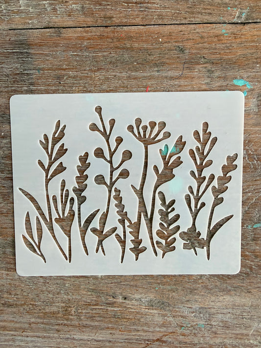 Stencil-Ocean Garden