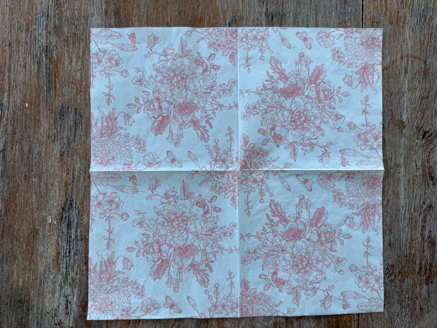 Napkin-Red Fleur