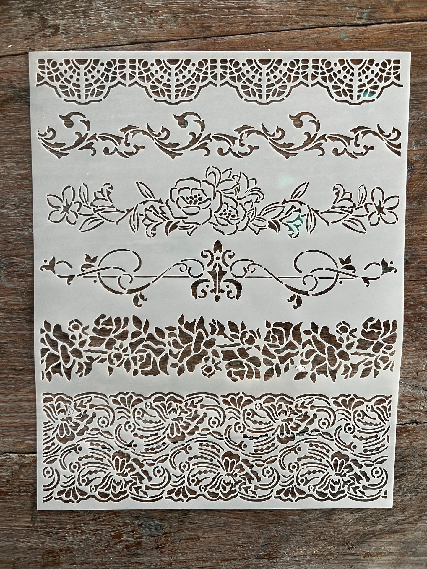 Stencil French Lace borders/ Scrolls