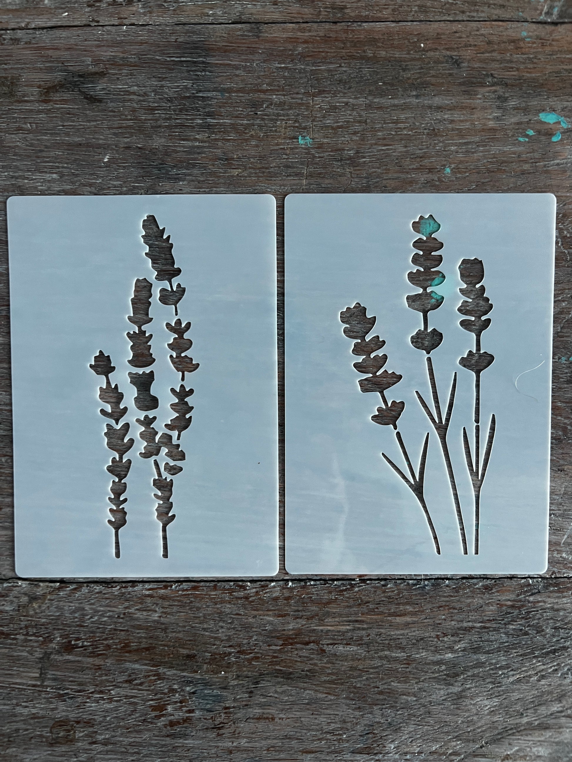 lavender flower stencils Stencil-Lavender 3 head-2 pack – Newton's Paints & Crafts NZ