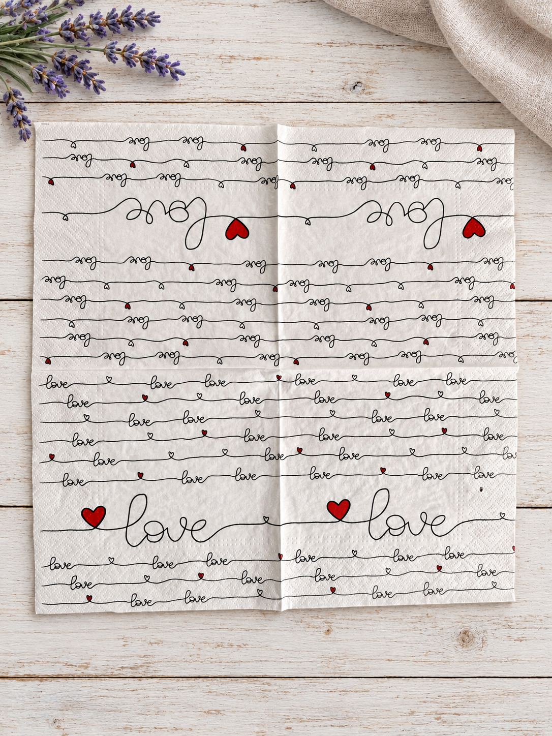 Napkin Paris-Love Letter