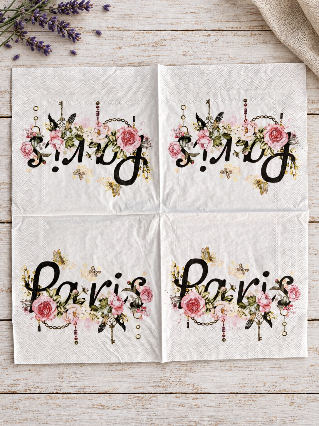 Napkin Love Letter-French Collection.