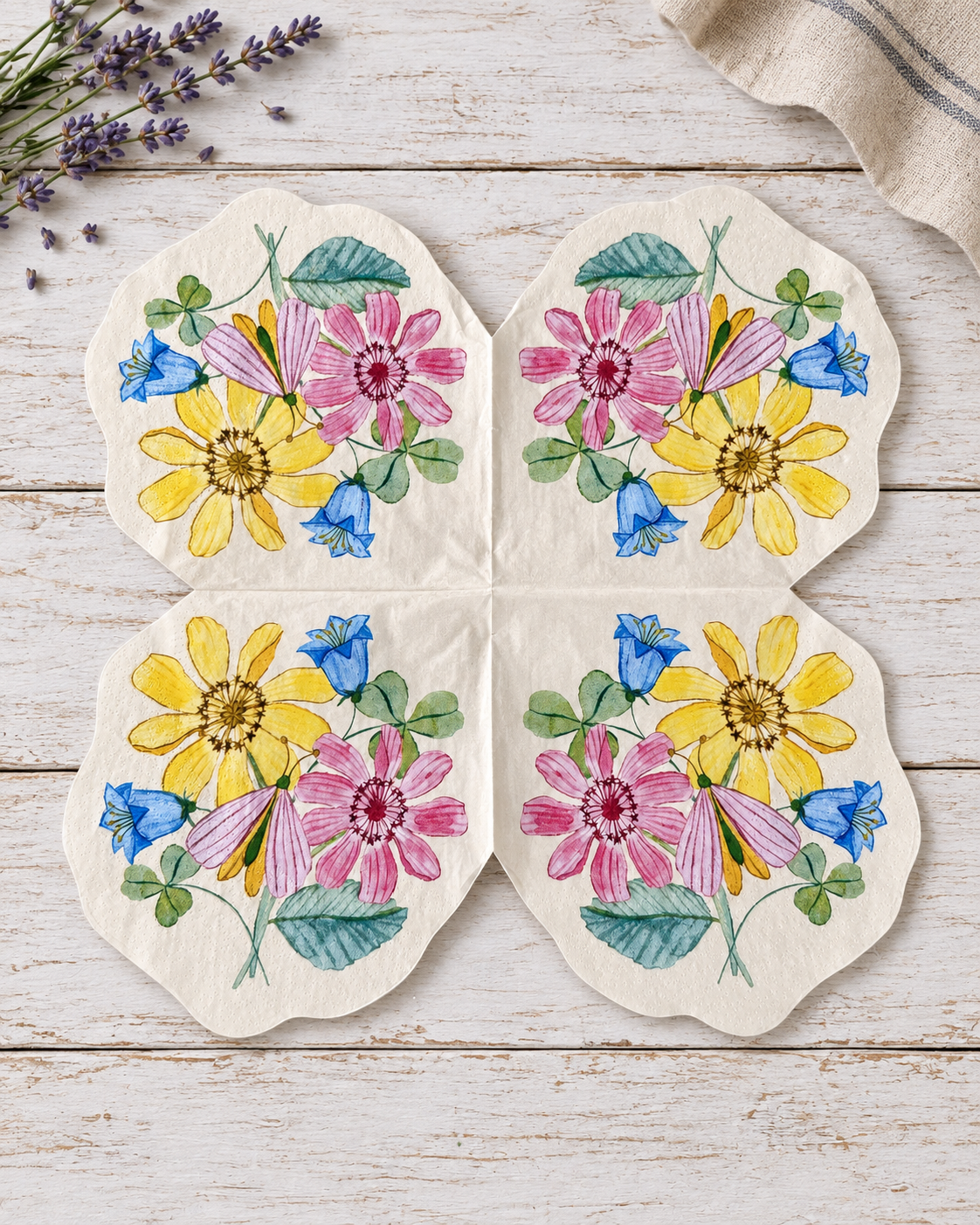 Napkin-Flower Bunch-French Collection