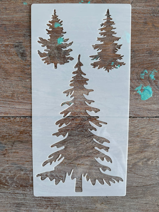 Stencil-Xmas Trees 3