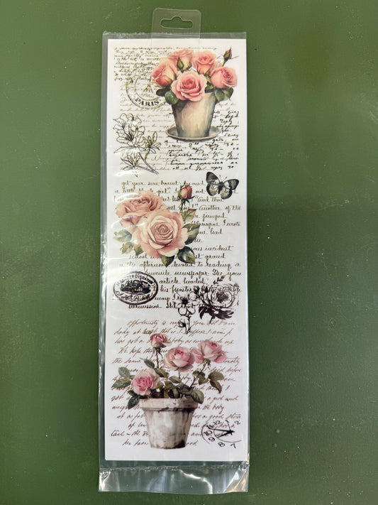 Transfer-2 pack Florals&Scripts-Pinks