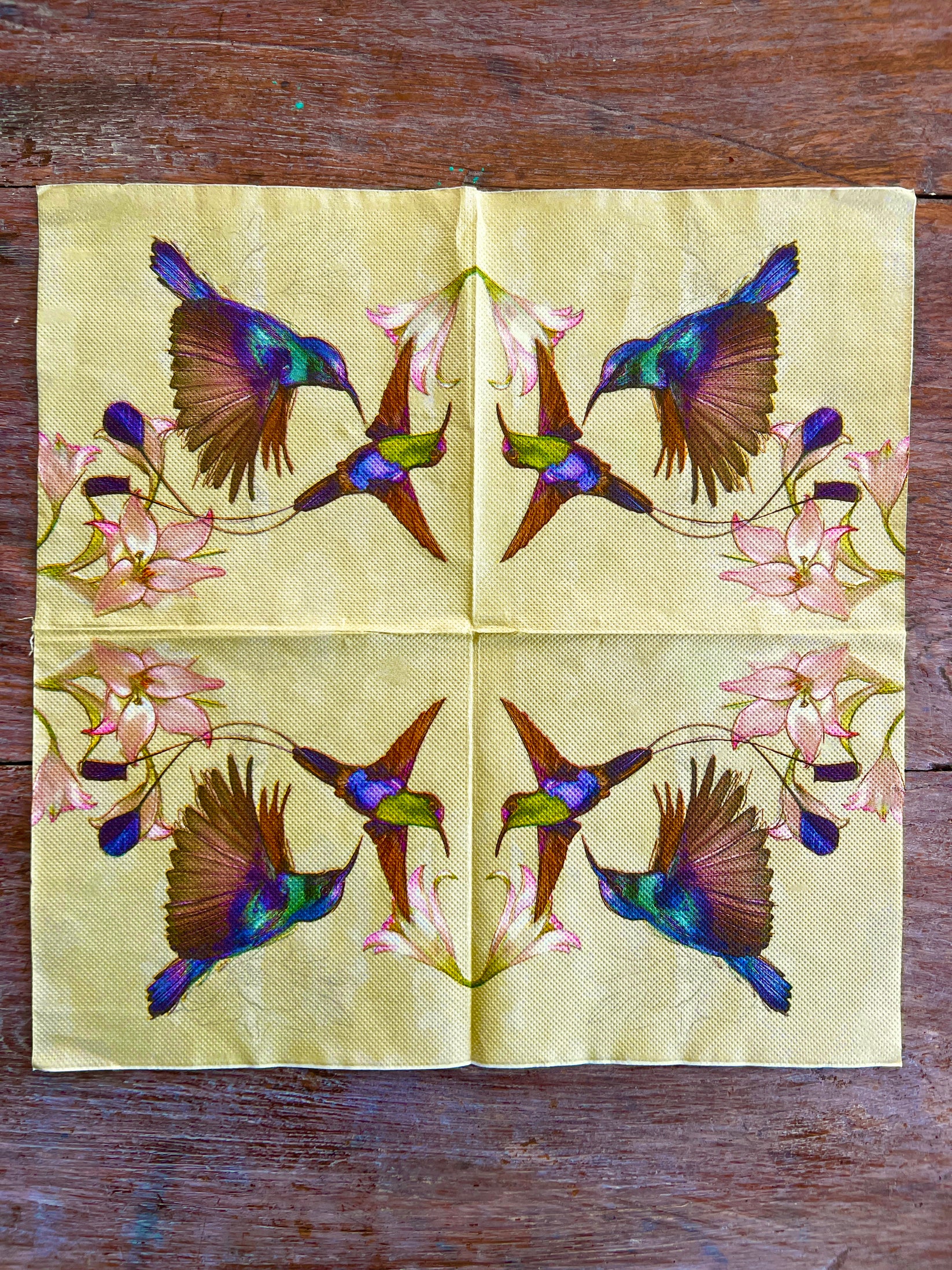 Napkin Tissue-Hummingbirds – Newton's Paints & Crafts NZ.