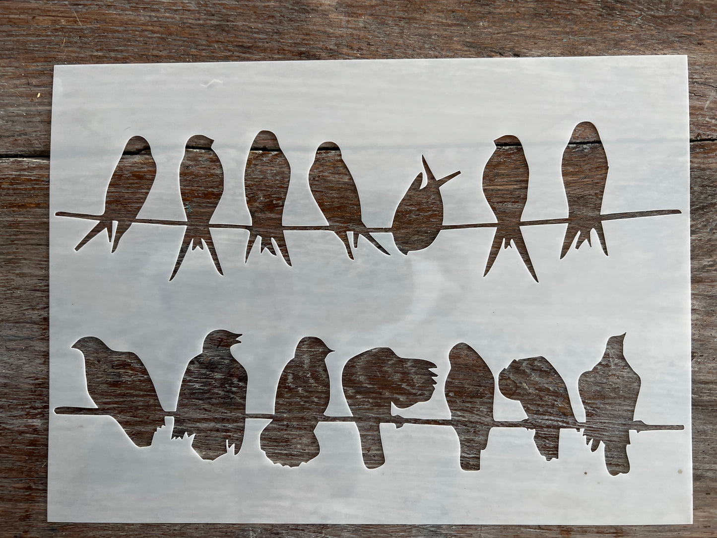 Stencil-Birds on Wire