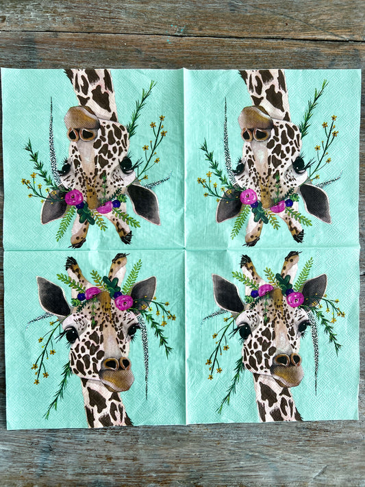 Napkin-Giraffe floral crown