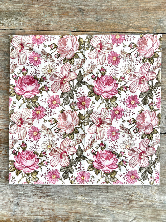 Napkin Tissue-Vintage Lily n floral