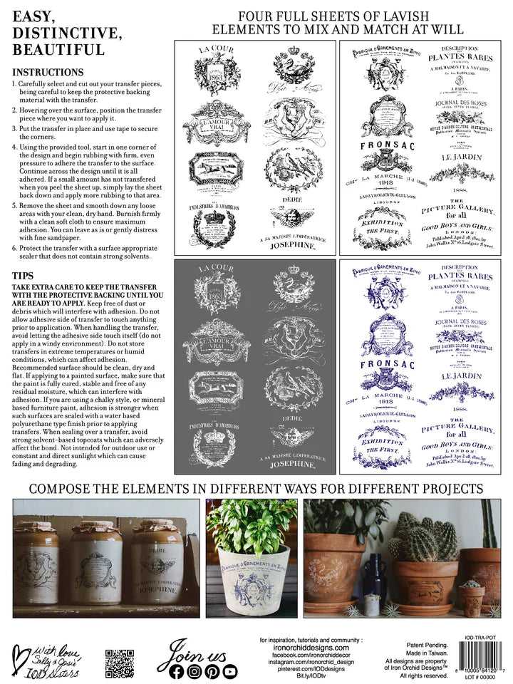 IOD Transfer: "TRADITIONAL POTS"