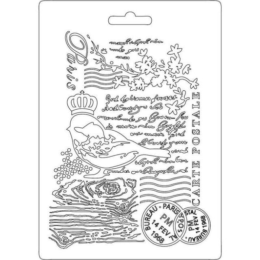 Texture Impression mould -Bird, Stamps, Script