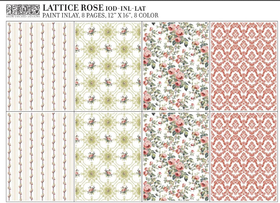 NEW: IOD Paint Inlay-Lattice Rose
