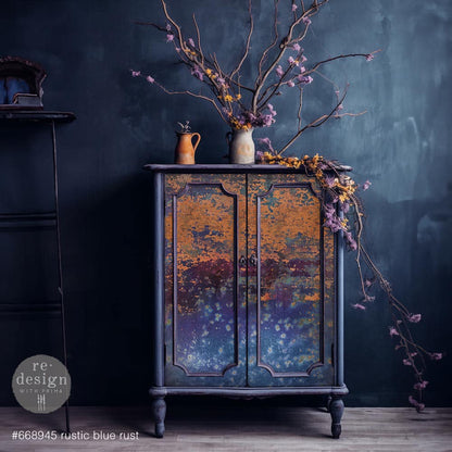 ReDesign Decoupage Tissue-Rustic Blue Rust A1