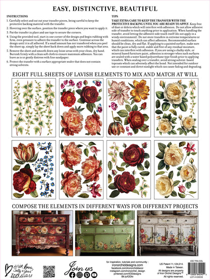 IOD Furniture Transfer-Collage de Fleurs