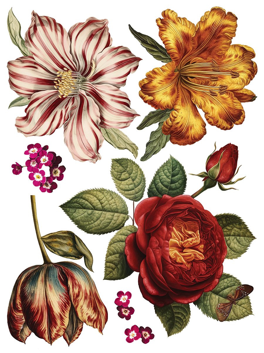 IOD Furniture Transfer-Collage de Fleurs