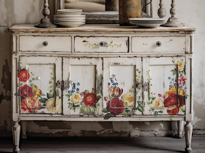 IOD Furniture Transfer-Collage de Fleurs