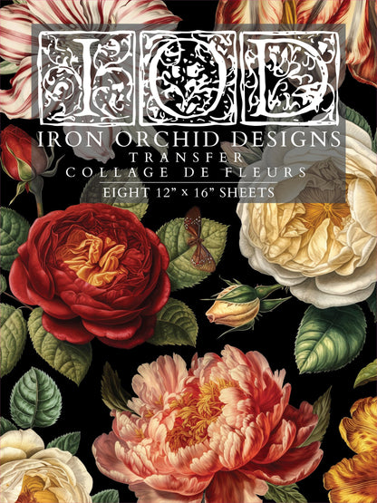 IOD Furniture Transfer-Collage de Fleurs