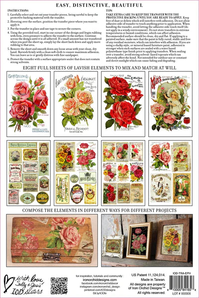 IOD "EPHEMERAL MELANGE" 8 full sheets.