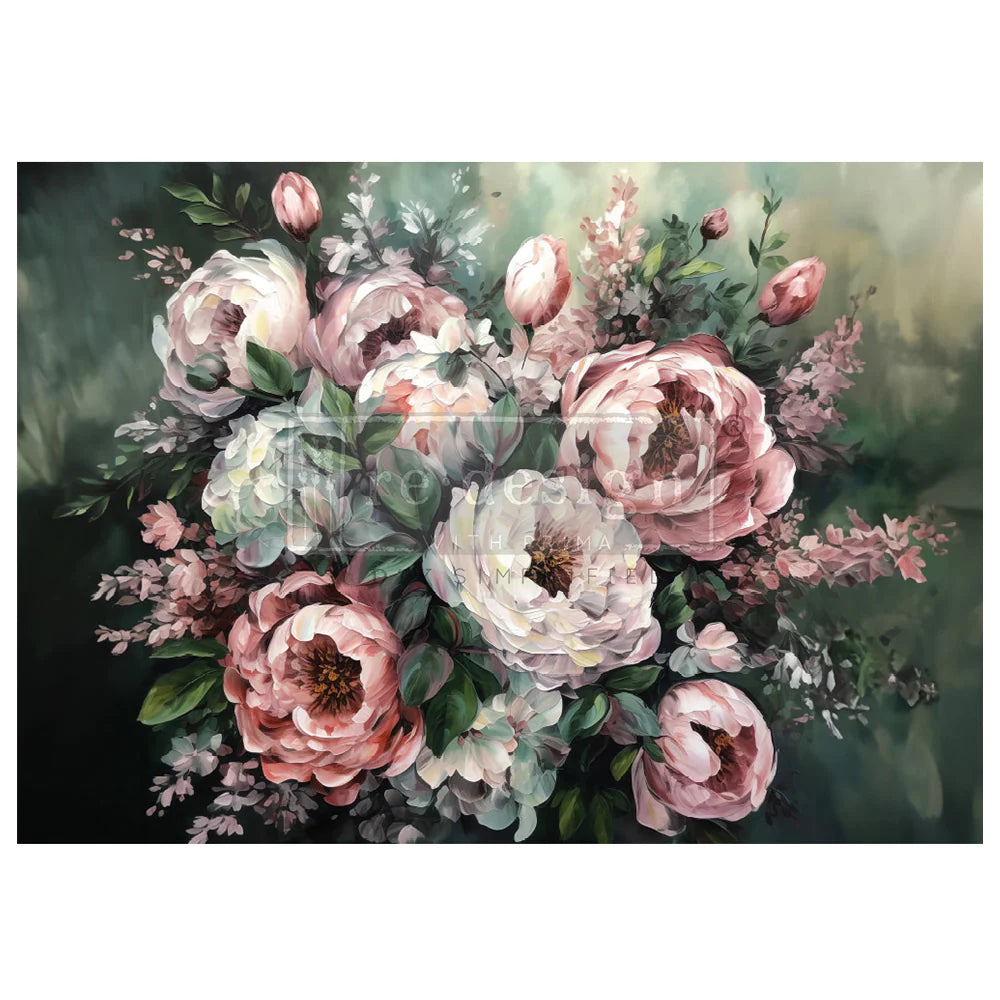 ReDesign Decoupage Fiber Tissue Mossy Rose Delight A1