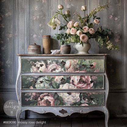 ReDesign Decoupage Fiber Tissue Mossy Rose Delight A1