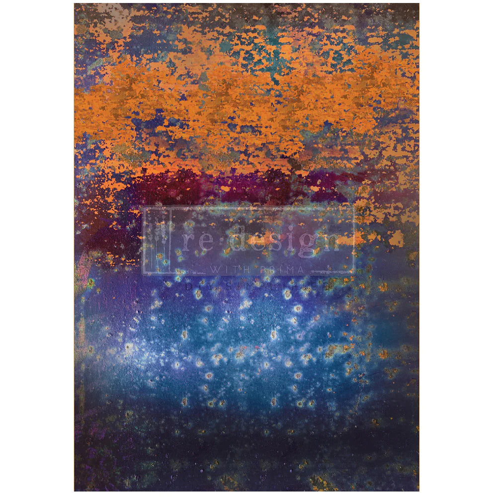 ReDesign Decoupage Tissue-Rustic Blue Rust A1