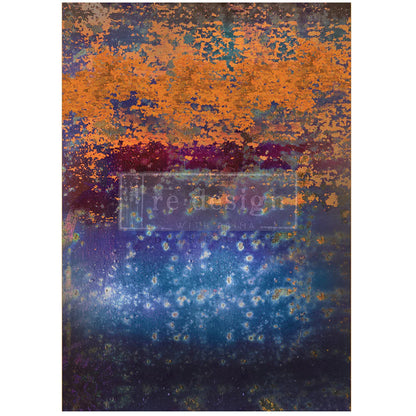 ReDesign Decoupage Tissue-Rustic Blue Rust A1