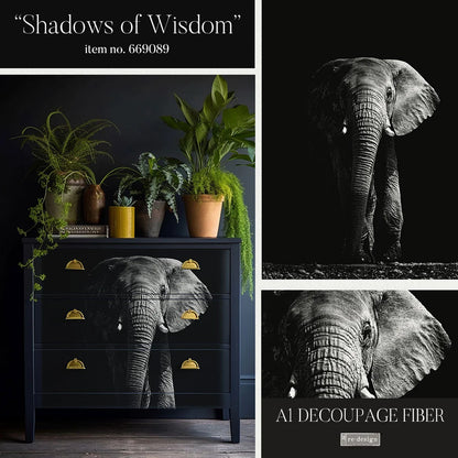 ReDesign Decoupage Monochrome Shadows of Wisdom A1-1 only