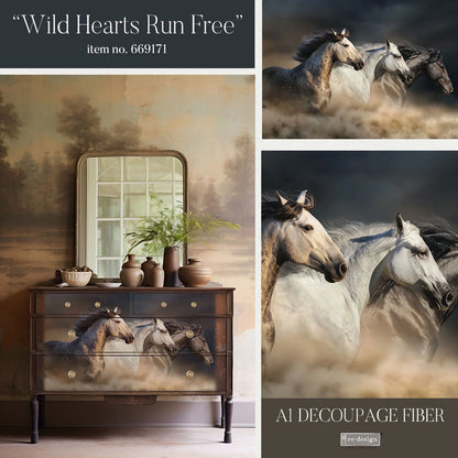 ReDesign Decoupage Wilde Hearts run free A1-1 only