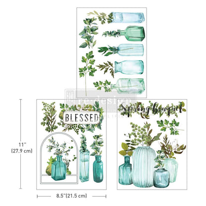 Redesign Decor transfer-Vintage Greenhouse-NEW MIDDY SIZE