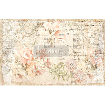 Redesign Fiber Tissue - Floral Parchment