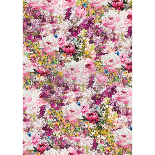 ReDesign Rice paper- Fuchsia Meadow A3