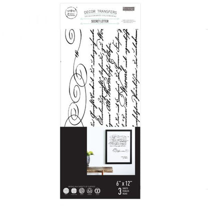 Redesign Decor transfer-Secret Letter-Small 3 sheets