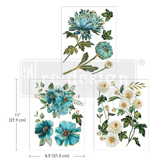 Redesign Decor transfer-Gilded floral-NEW MIDDY SIZE